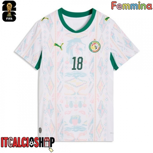 Senegal Ismaila Sarr #18 Prima Maglia Femmina Mondiali 2026 Manica Corta
